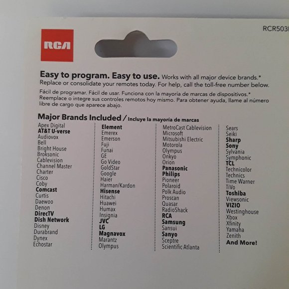 RCA PROGRAMMABLE UNIVERSAL REMOTE CONTROL - NEW OPEN PACKAGE - MODEL # RCR503BE - Picture 3 of 5